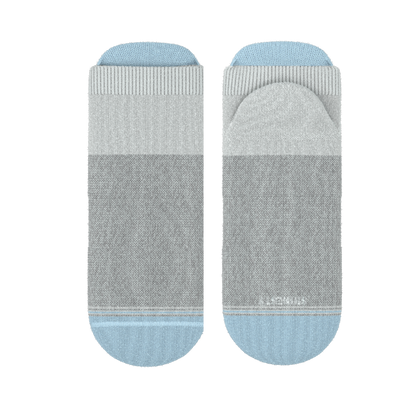 The Pacific Blue | Tri Color Block Heel Hammock™ Ankle Socks