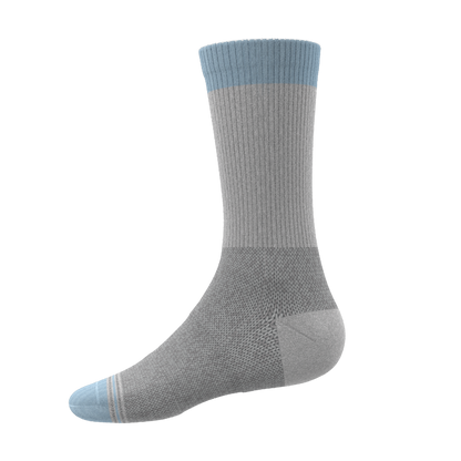 The Pacific Blue | Tri Color Block Heel Hammock™ Crew Socks