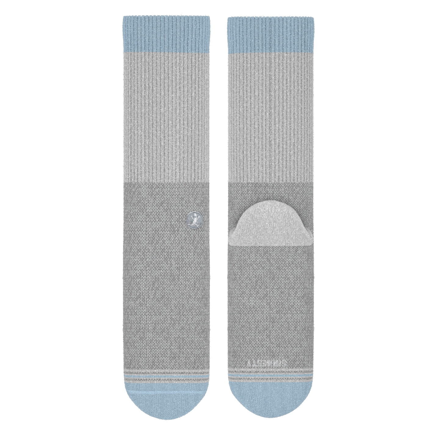 The Pacific Blue | Tri Color Block Heel Hammock™ Crew Socks