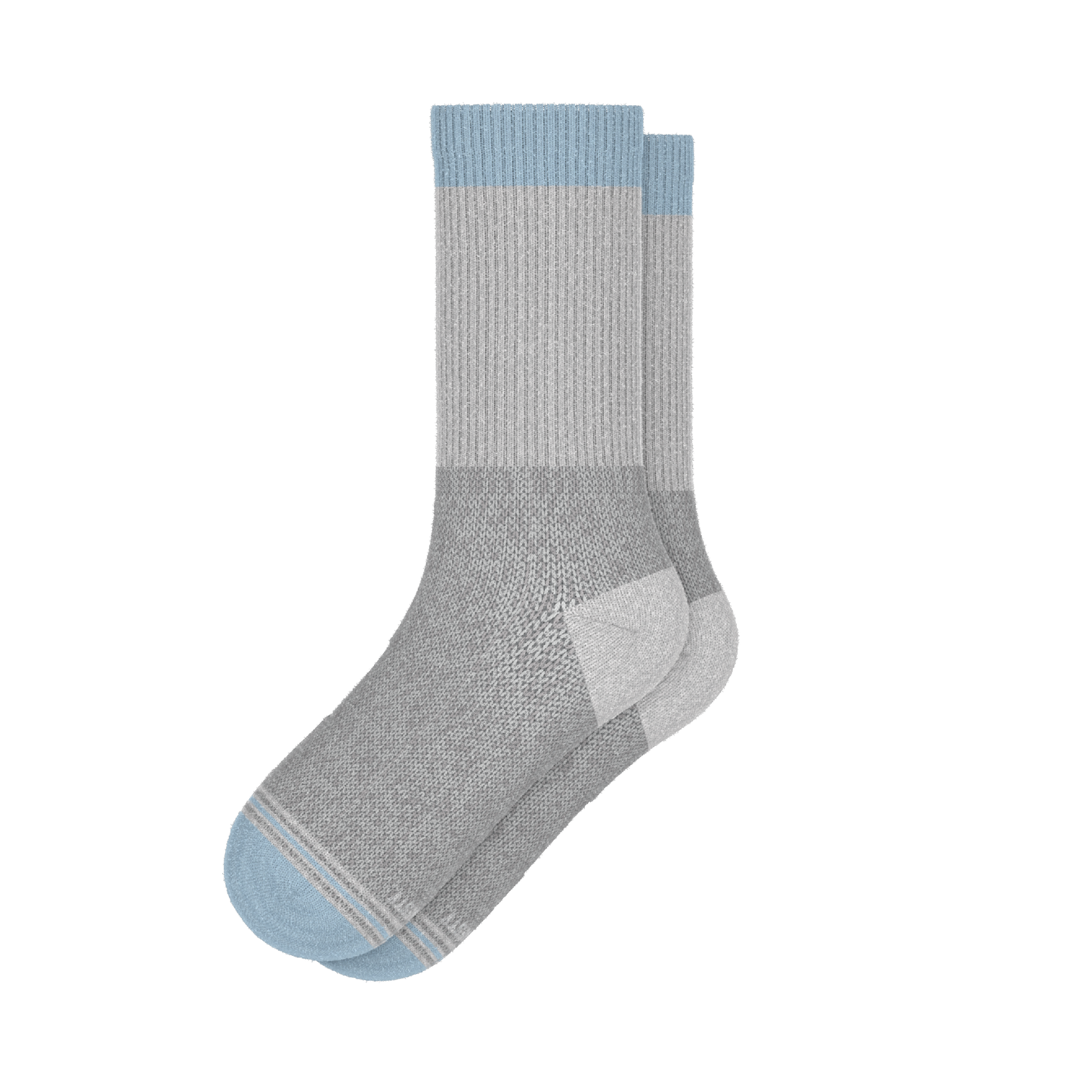 The Pacific Blue | Tri Color Block Heel Hammock™ Crew Socks