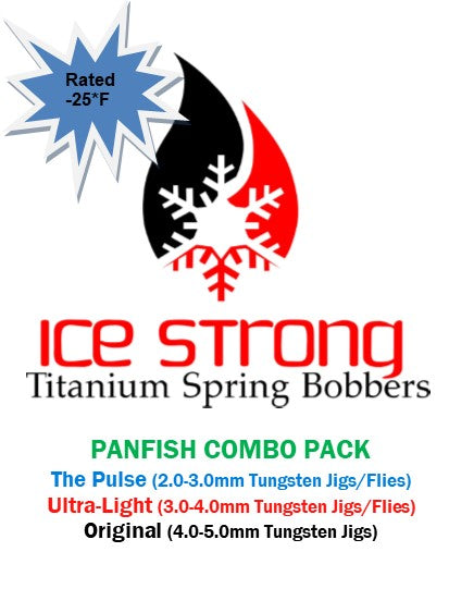 Ice Strong Titanium Spring Bobber 3-Pack Panfish Combo