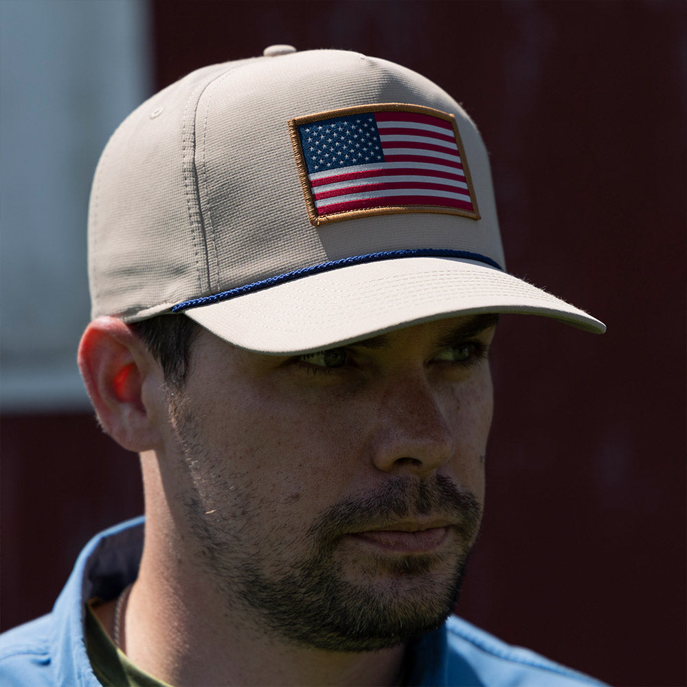 Ridgeline American Flag Trucker Hat Rope Cap