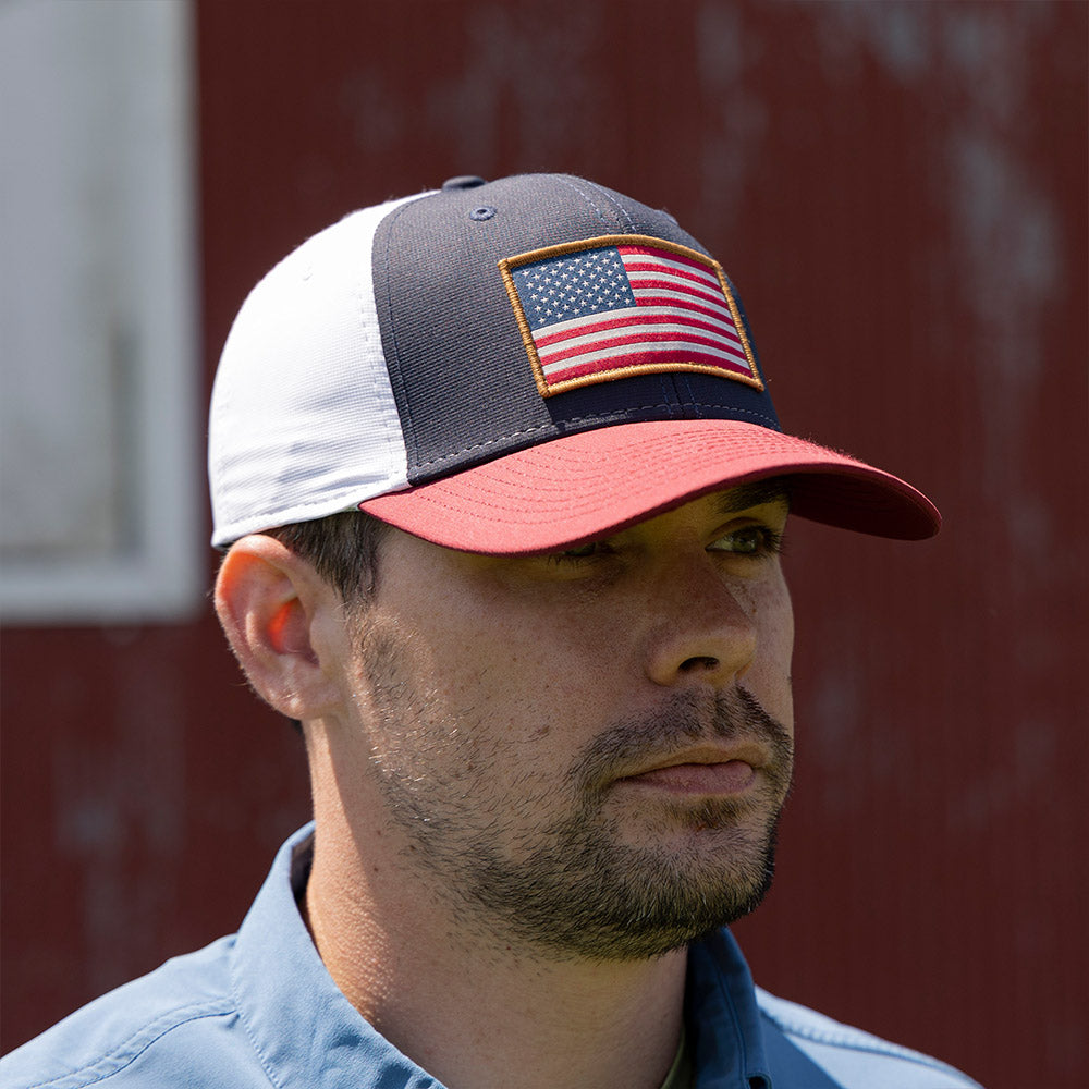 Riverside American Flag Hat Structured Ripstop Cap RWB