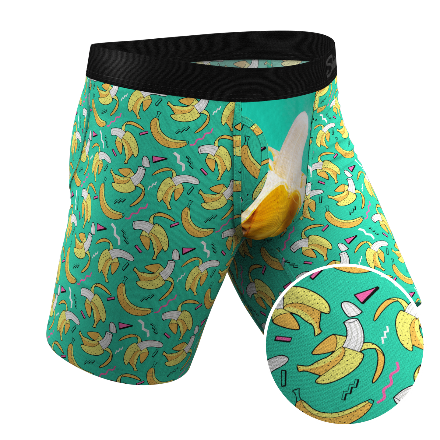 The Peel Deal | Retro Banana Long Leg Ball Hammock® Pouch Underwear With Fly