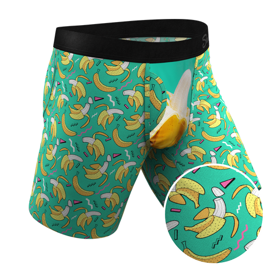 The Peel Deal | Retro Banana Long Leg Ball Hammock® Pouch Underwear With Fly