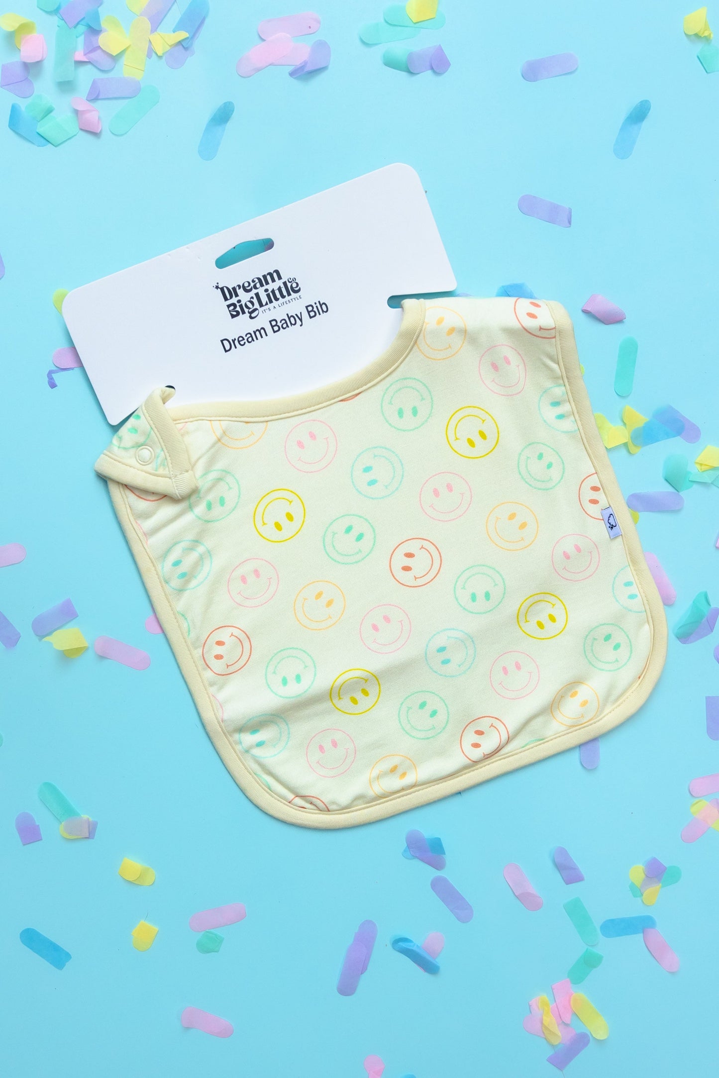 PASTEL SMILES DREAM BABY BIB