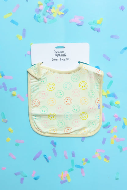 PASTEL SMILES DREAM BABY BIB