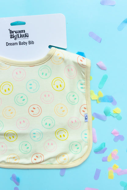 PASTEL SMILES DREAM BABY BIB