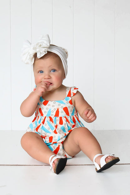 BURSTING RED WHITE & BLUE DREAM BUBBLE ROMPER