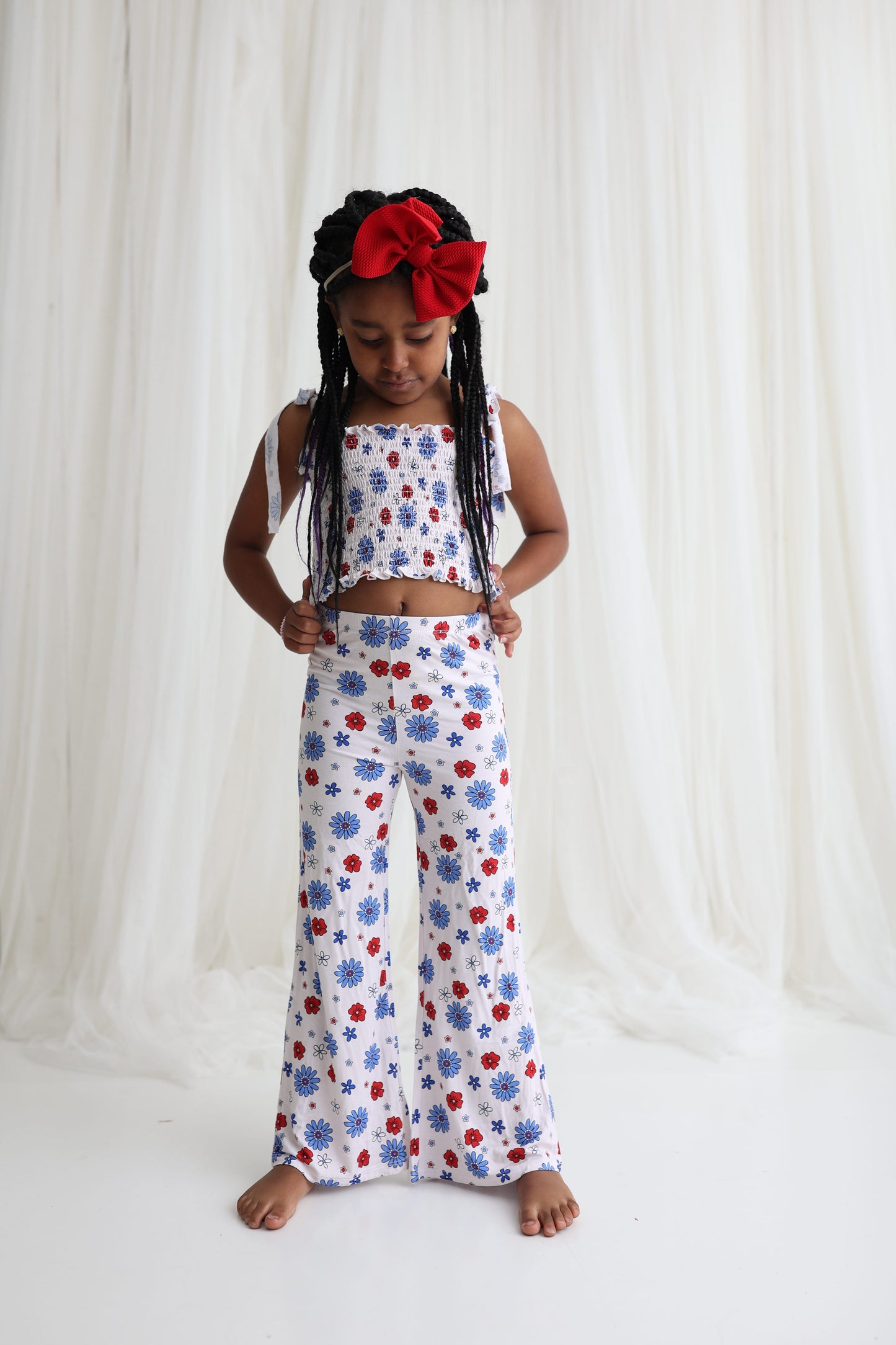 EXCLUSIVE FREEDOM BLOOMS DREAM SMOCKED FLARE SET