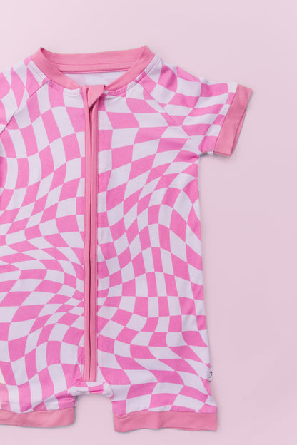 BUBBLEGUM WAVY CHECKERS DREAM SHORTIE