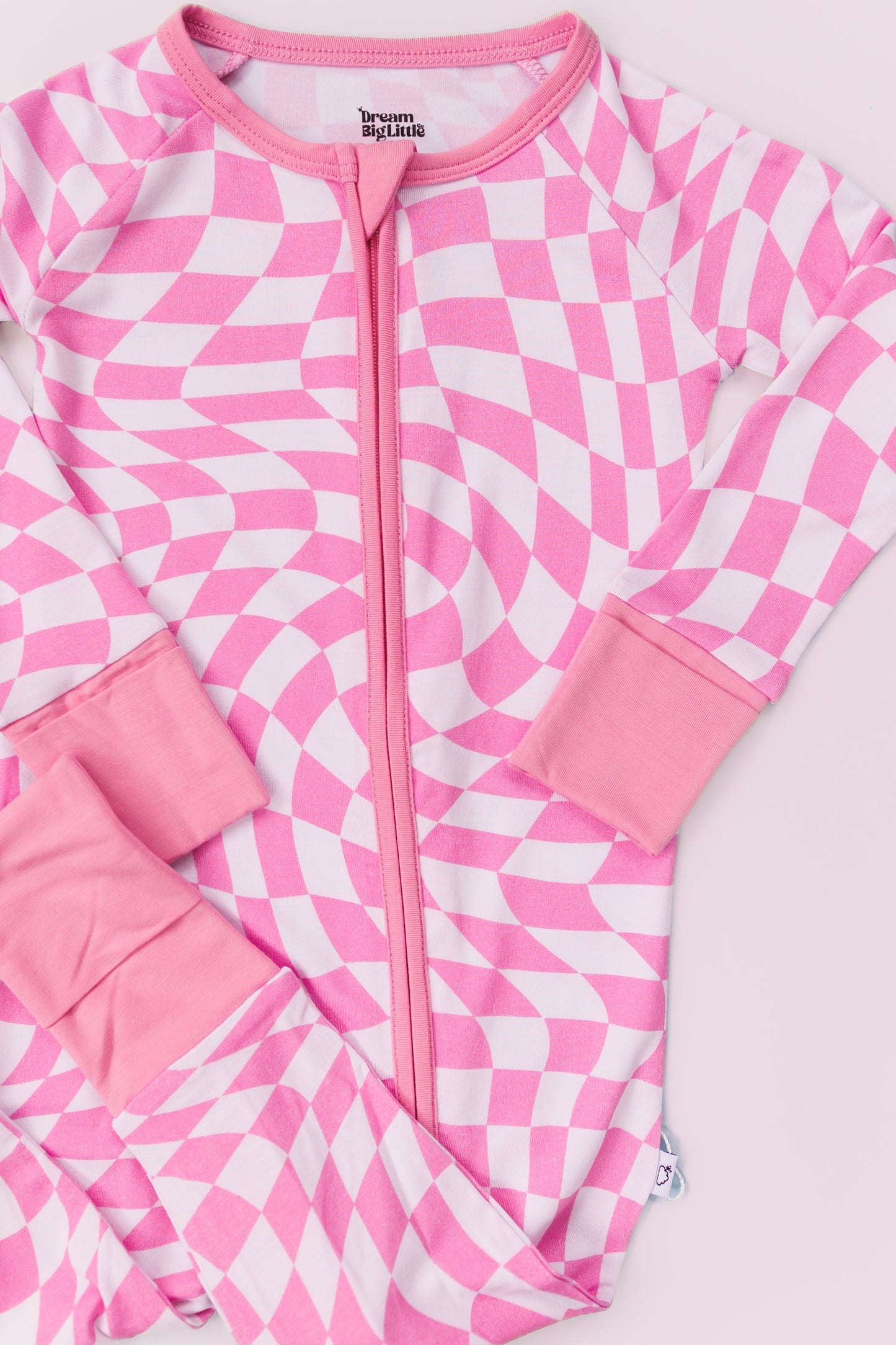 BUBBLEGUM WAVY CHECKERS DREAM ROMPER