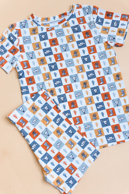 WILD WEST CHECKERS DREAM SHORT SET