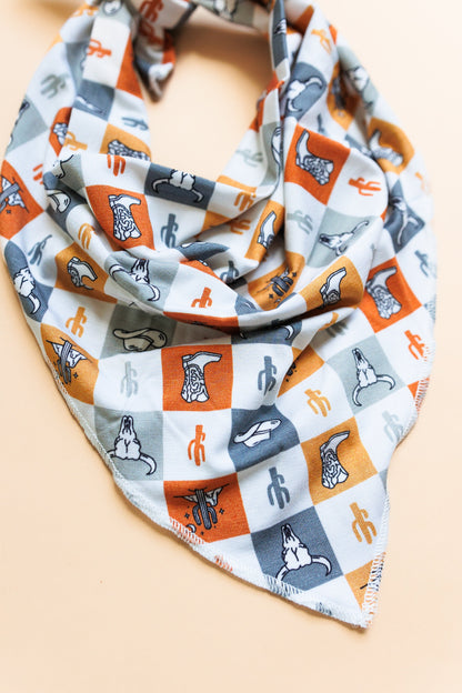 WILD WEST CHECKERS DREAM DOG BANDANA