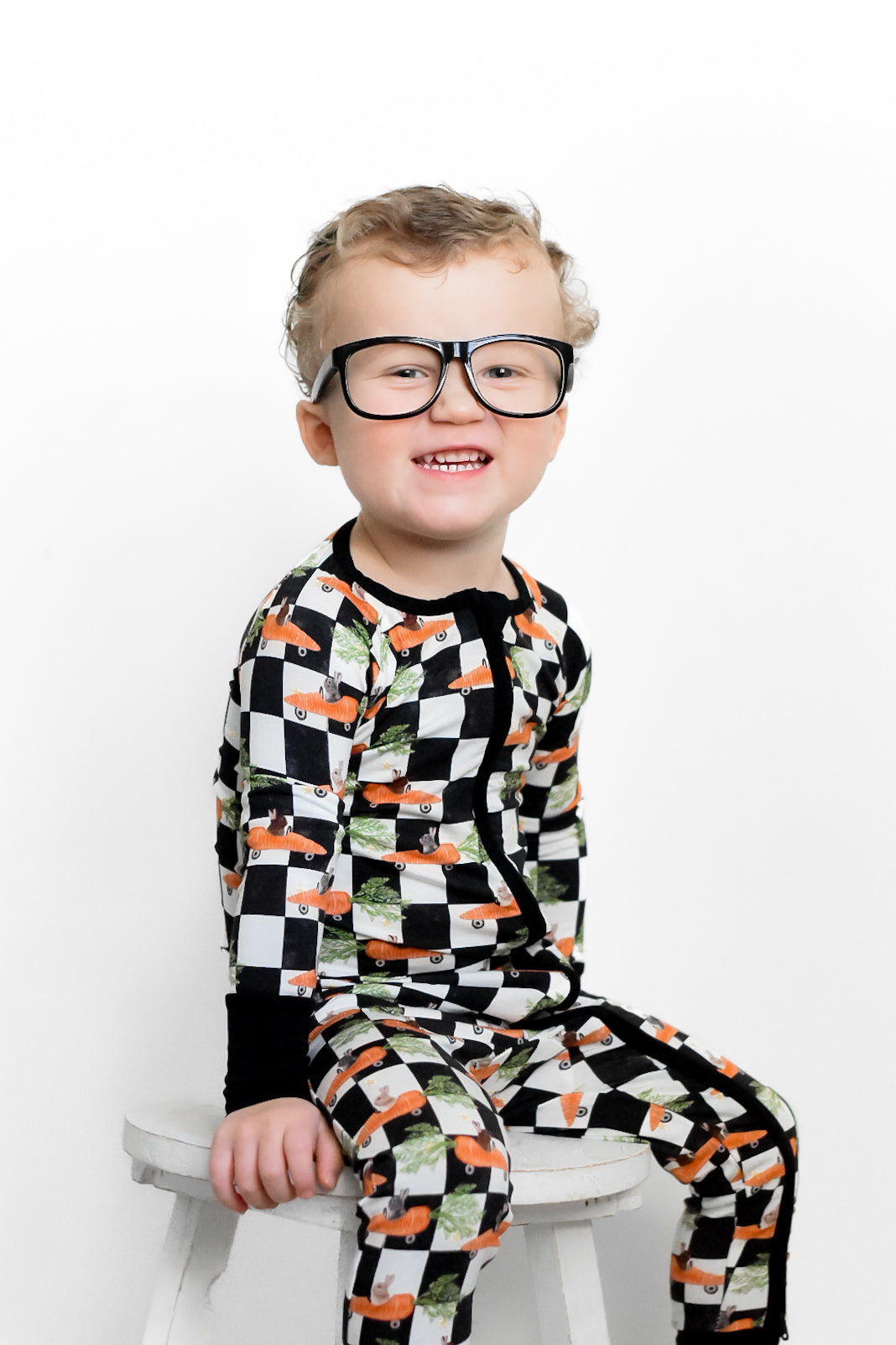 RACING CARROT CHECKERS DREAM ROMPER