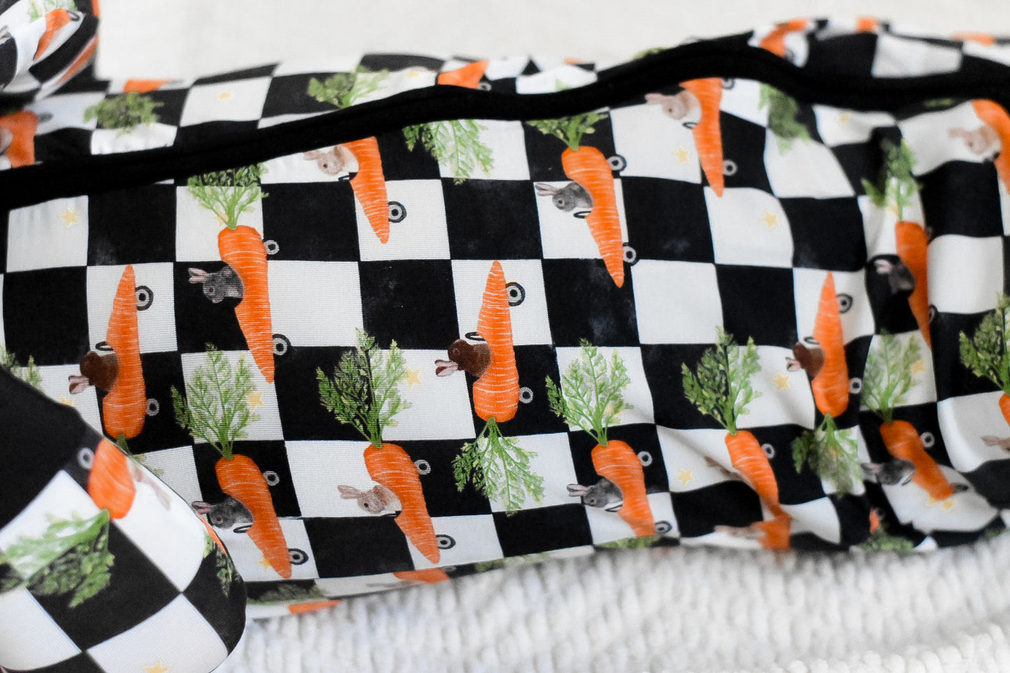 RACING CARROT CHECKERS DREAM ROMPER