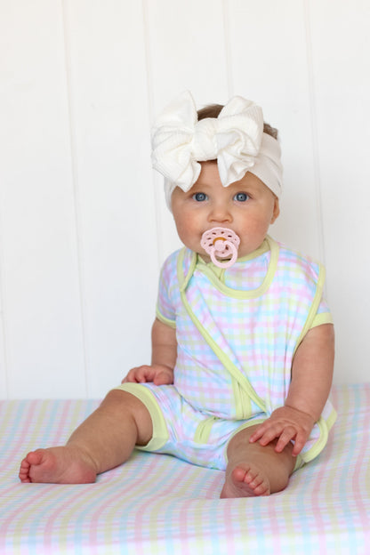 SPRING GINGHAM DREAM BABY BIB