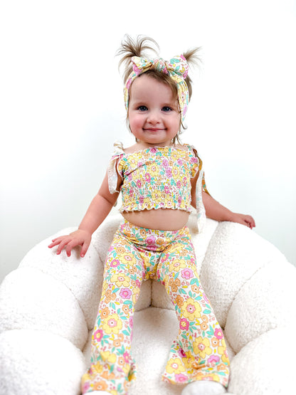 BLOOMIN' WILDFLOWERS DREAM SMOCKED FLARE SET