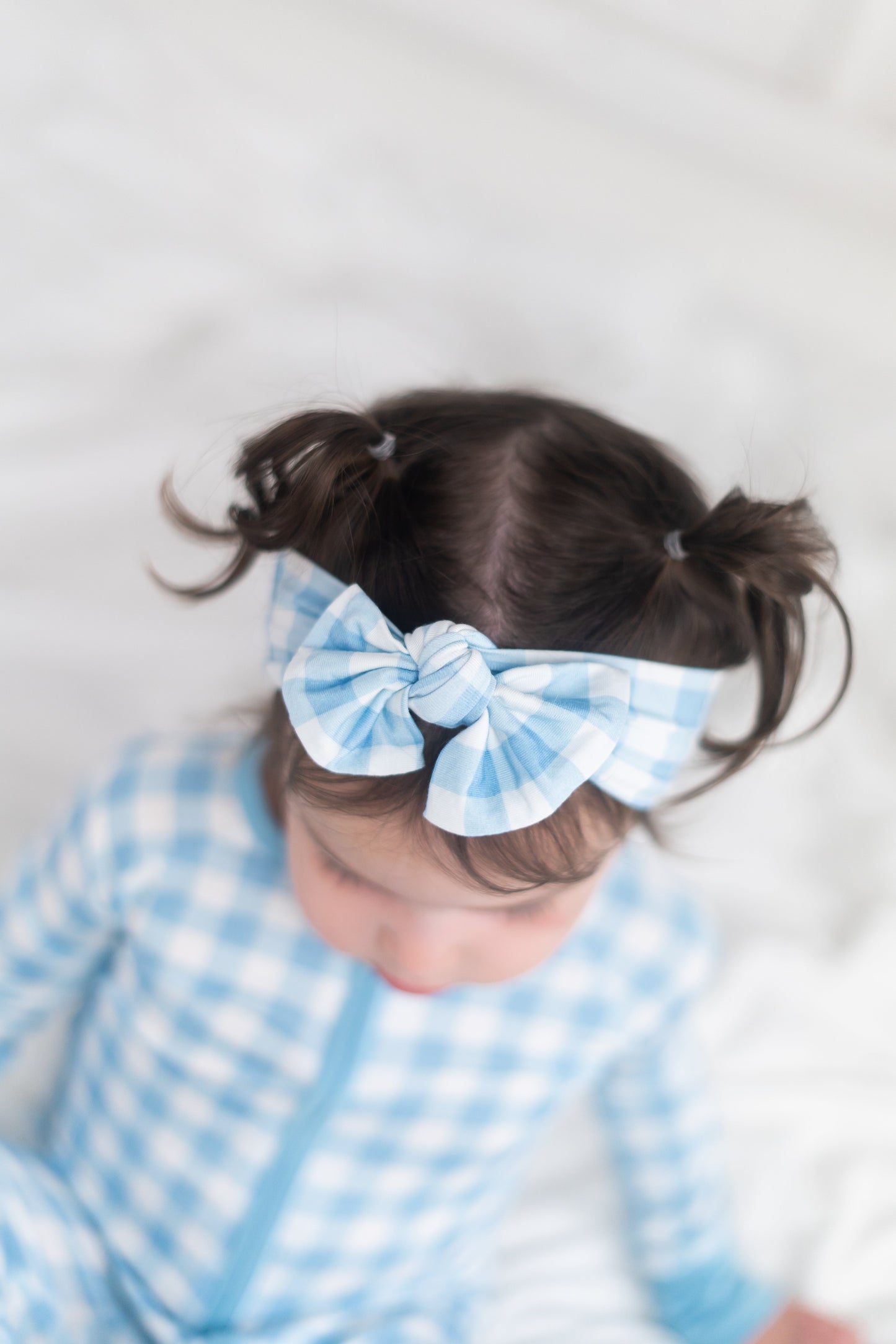 SKY BLUE GINGHAM DREAM BOW