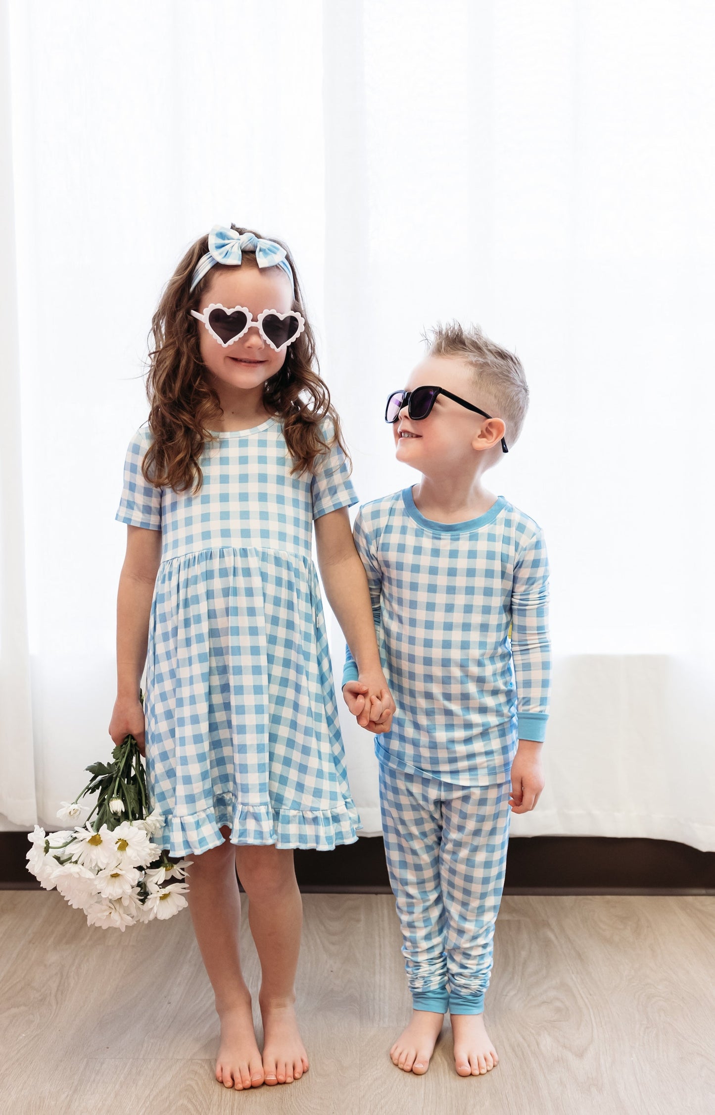 SKY BLUE GINGHAM DREAM SET