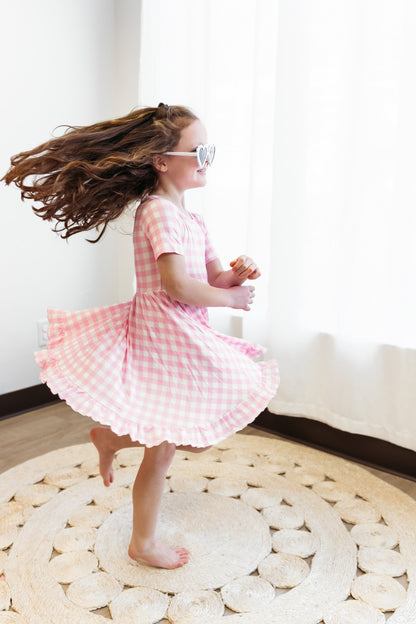 TAFFY PINK GINGHAM DREAM RUFFLE DRESS