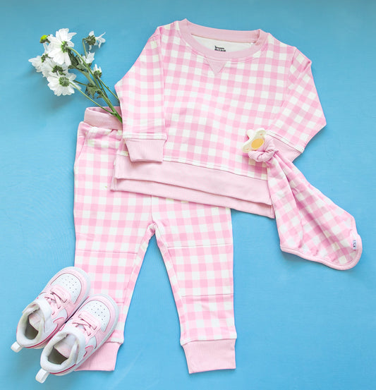 TAFFY PINK GINGHAM DREAM PULLOVER