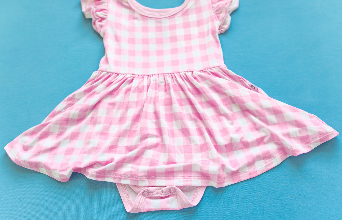 TAFFY PINK GINGHAM DREAM BODYSUIT DRESS