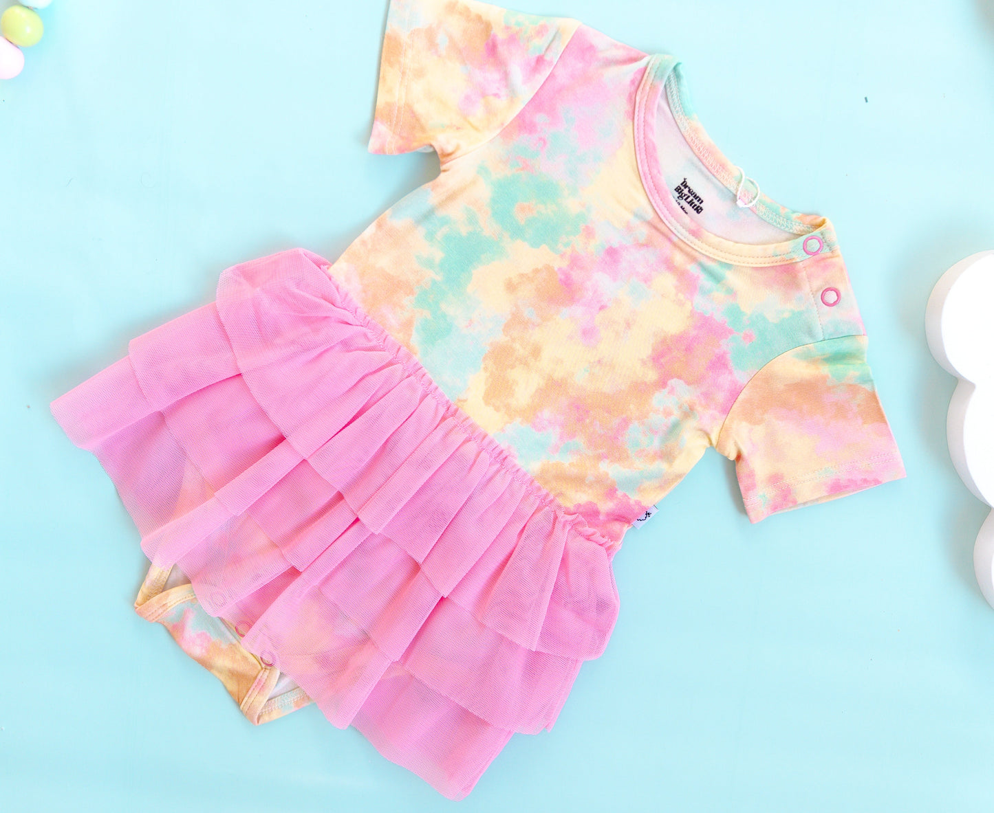 RAINBOW CLOUDS DREAM TUTU BODYSUIT DRESS