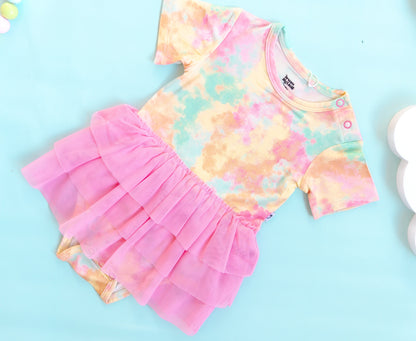 RAINBOW CLOUDS DREAM TUTU BODYSUIT DRESS