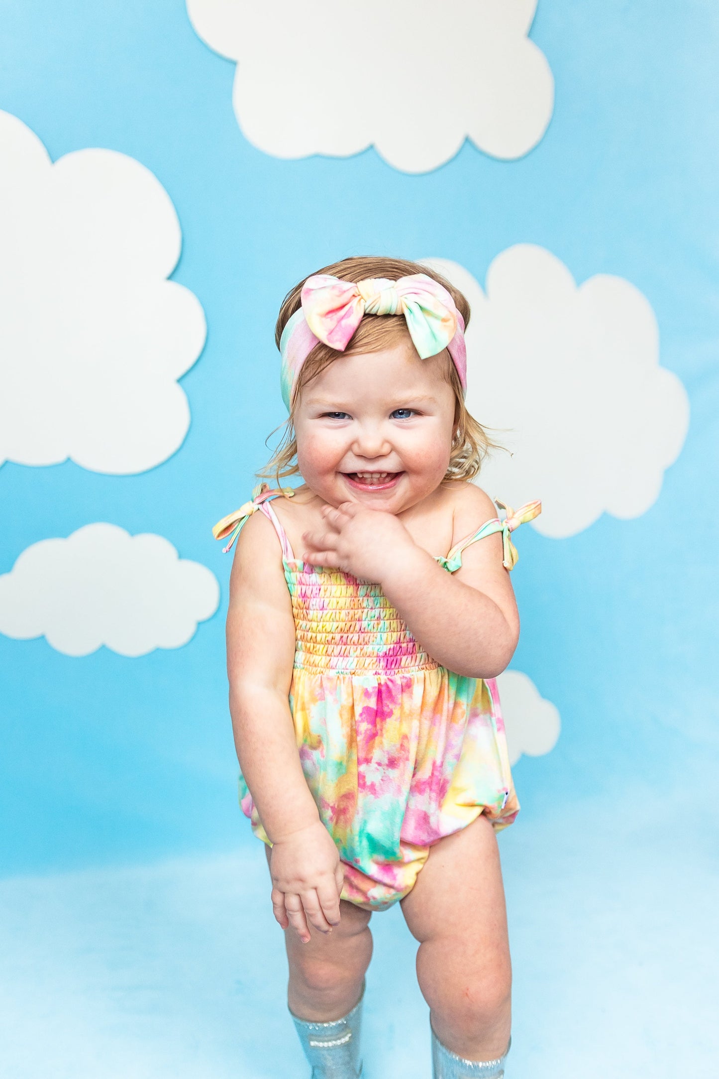 RAINBOW CLOUDS DREAM BUBBLE ROMPER