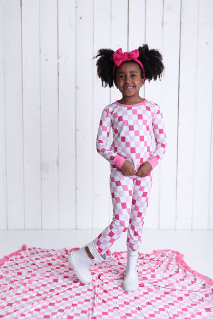 DREAMY PINK CHECKERS DREAM SET