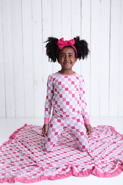 DREAMY PINK CHECKERS DREAM SET