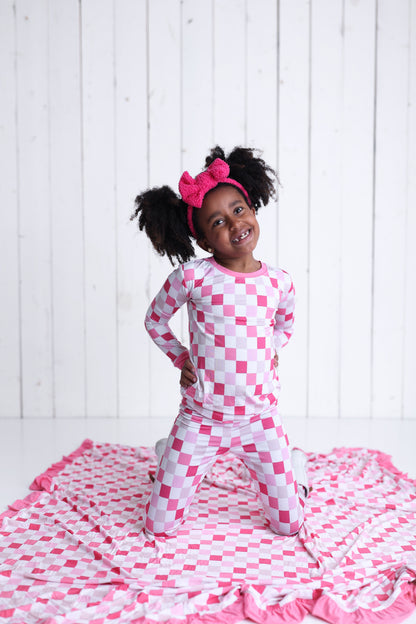 DREAMY PINK CHECKERS DREAM SET