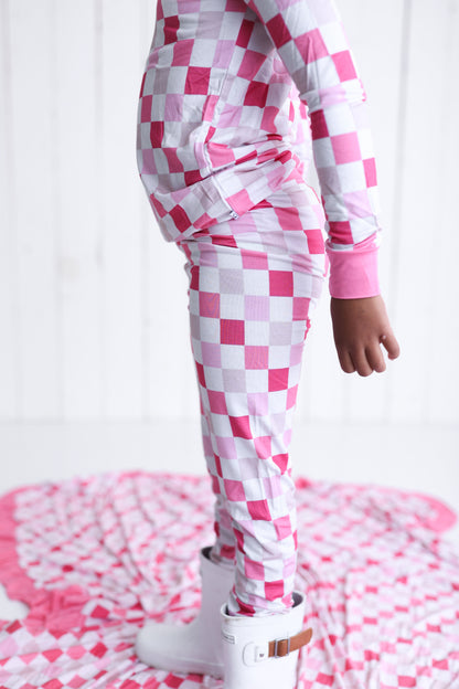 DREAMY PINK CHECKERS DREAM SET