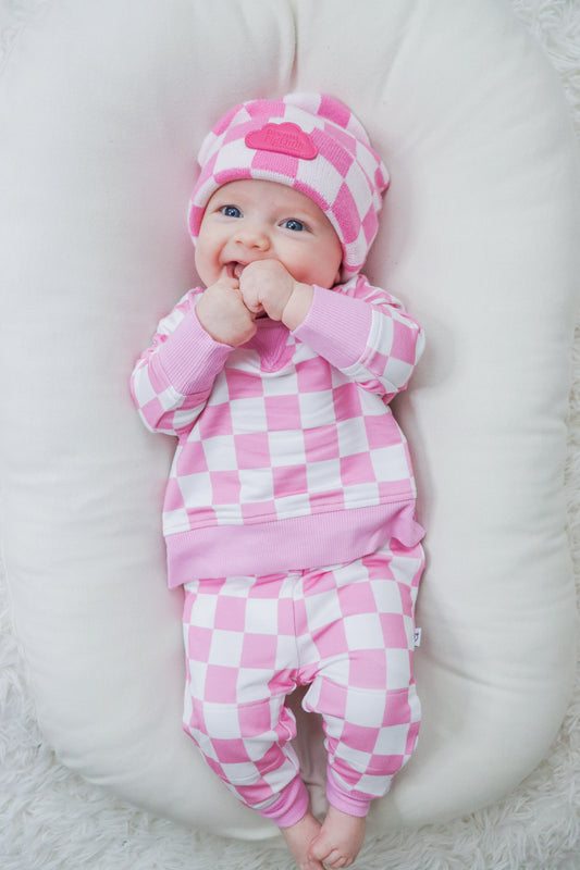 BUBBLEGUM CHECKERS DREAM PULLOVER