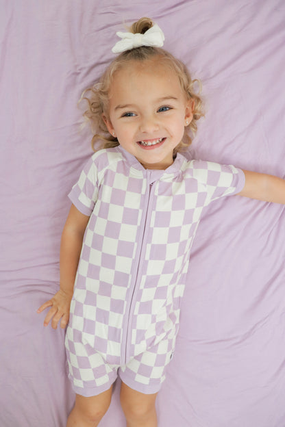 PERIWINKLE CHECKERS DREAM SHORTIE