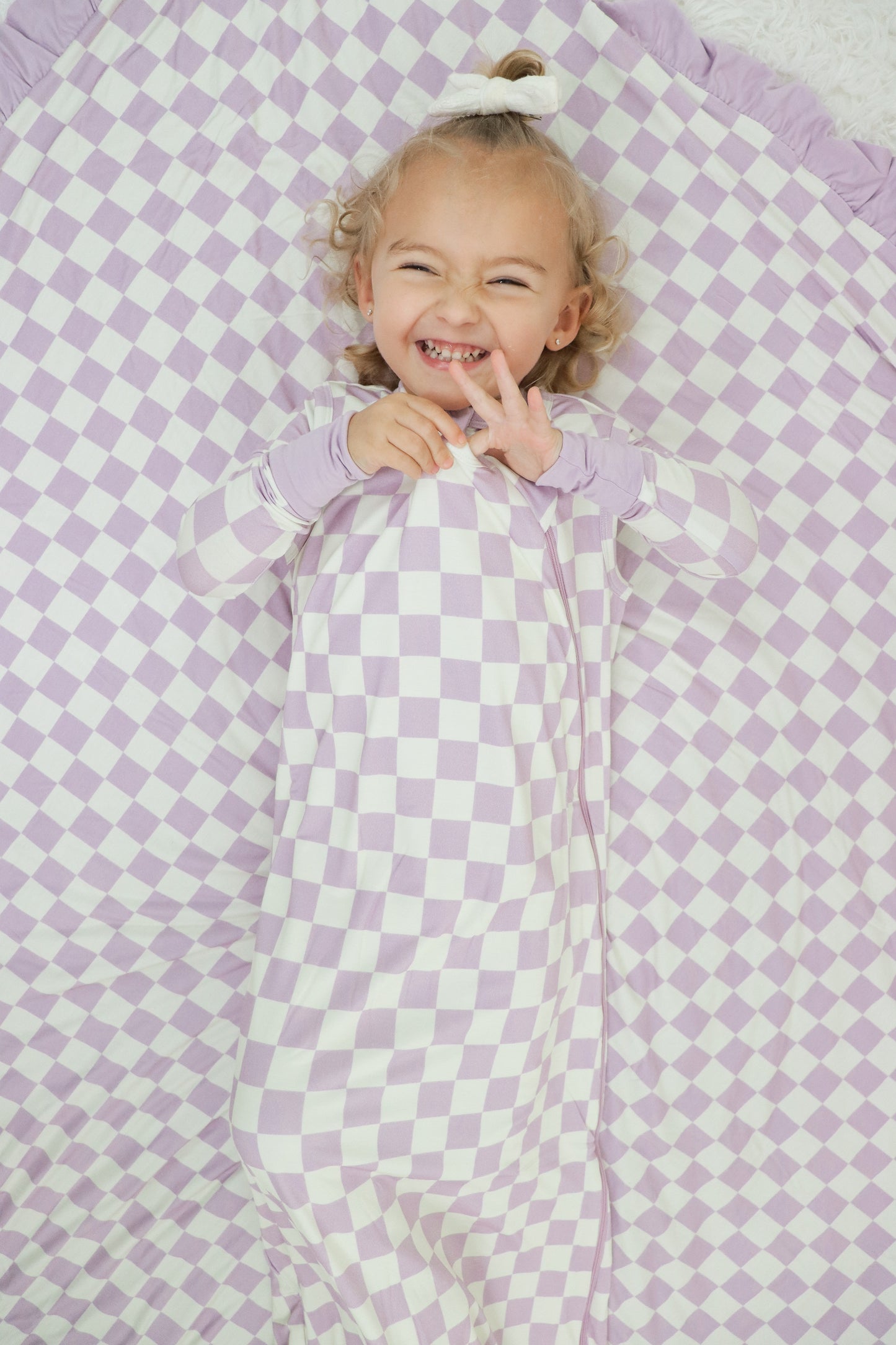 PERIWINKLE CHECKERS DREAM SLEEP SACK