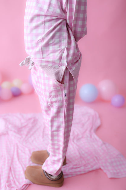 TAFFY PINK GINGHAM DREAM JOGGER