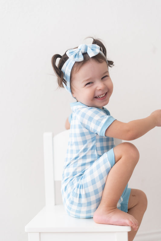 SKY BLUE GINGHAM DREAM SHORTIE