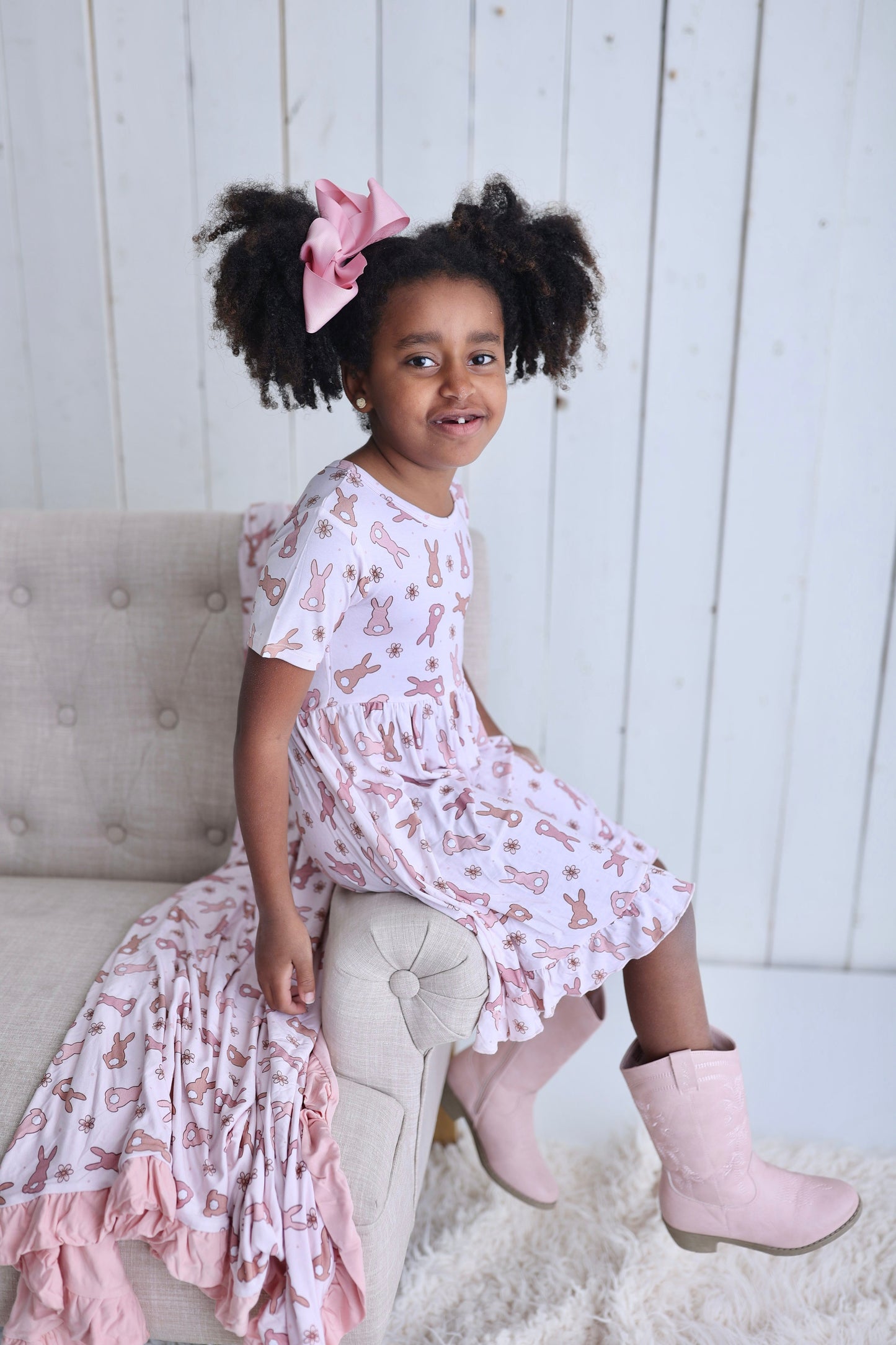 HOPPY EASTER DREAM RUFFLE DRESS