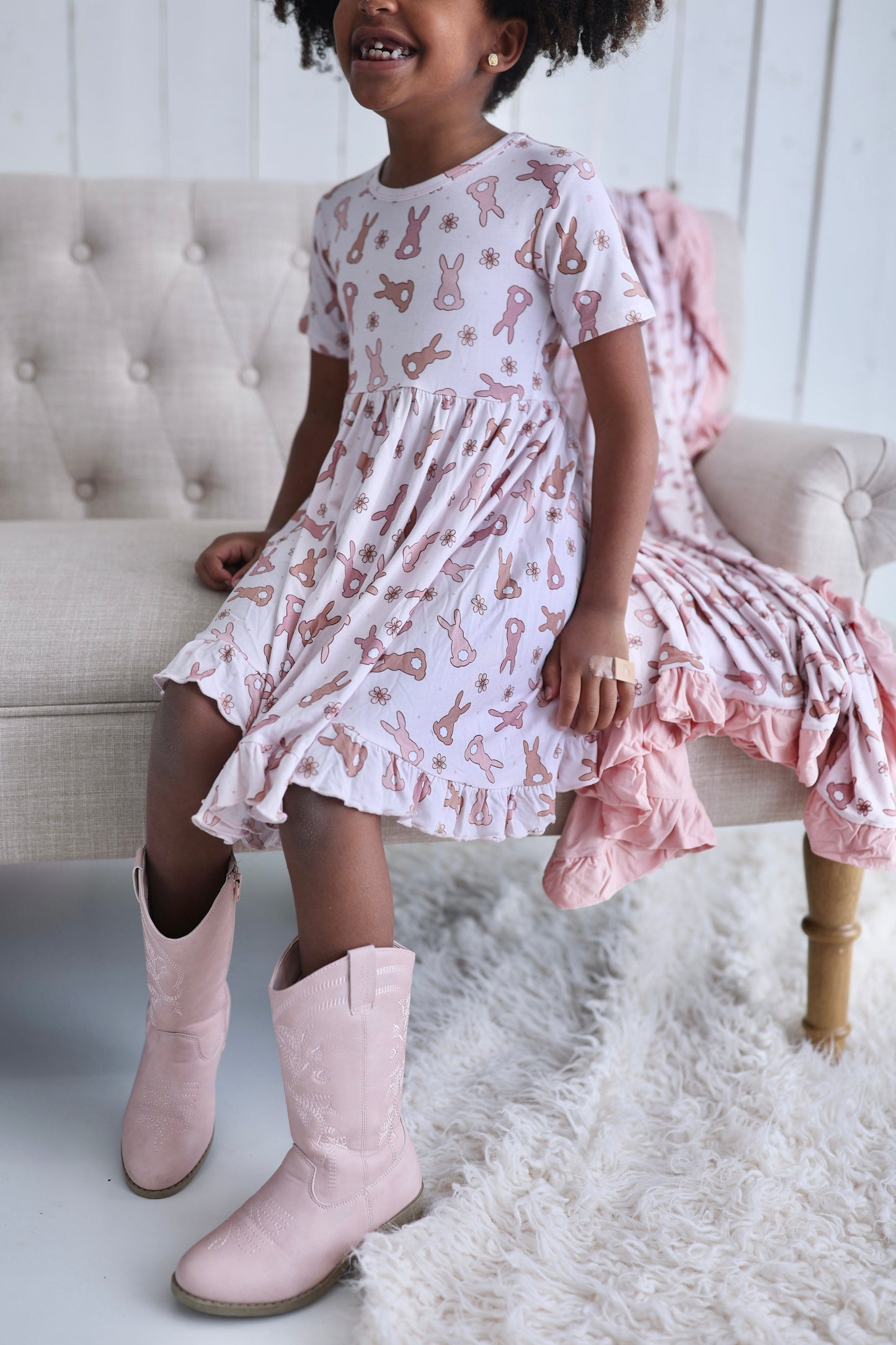 HOPPY EASTER DREAM RUFFLE DRESS