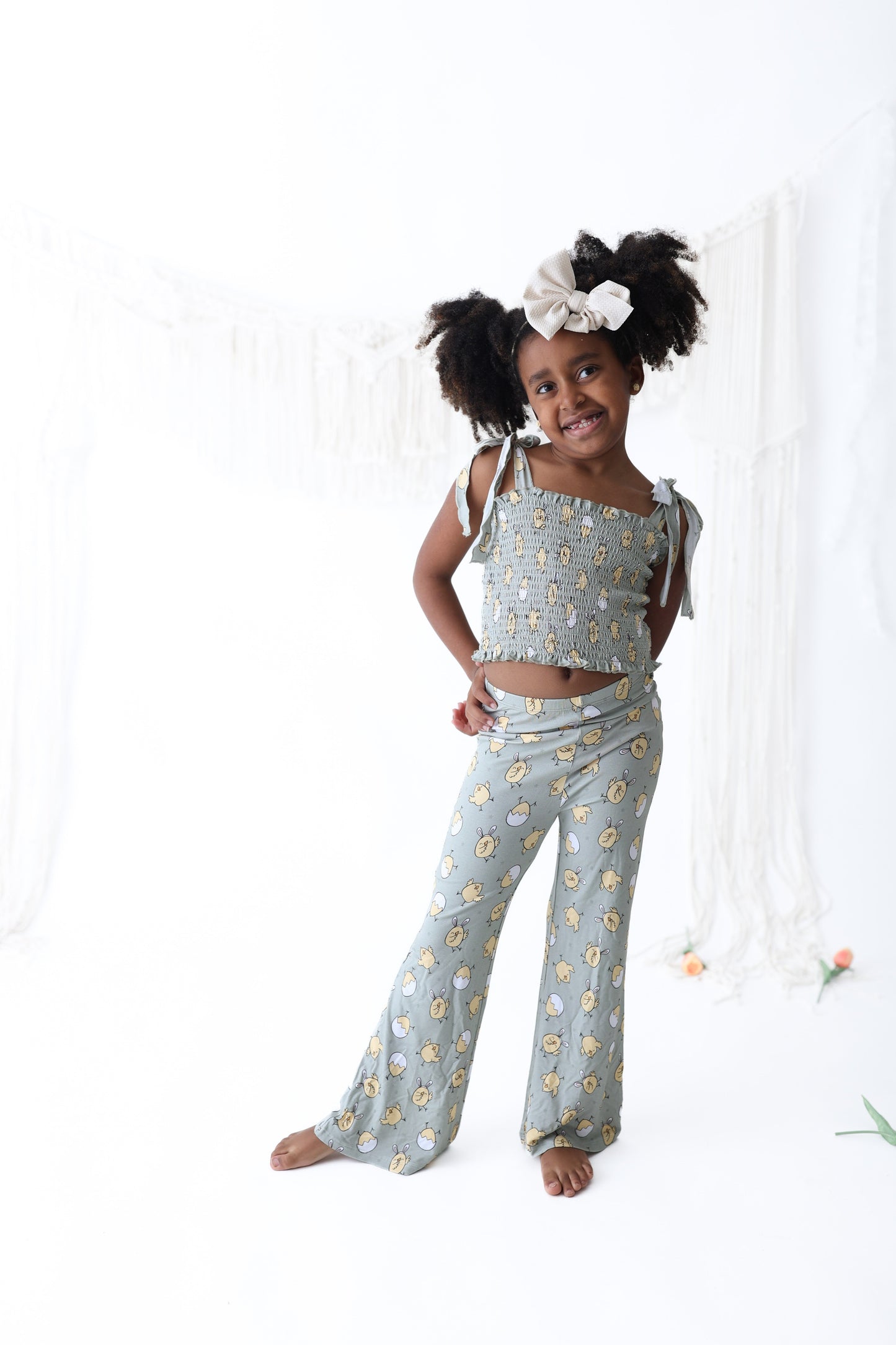 EXCLUSIVE PEEPIN' IT REAL DREAM SMOCKED FLARE SET