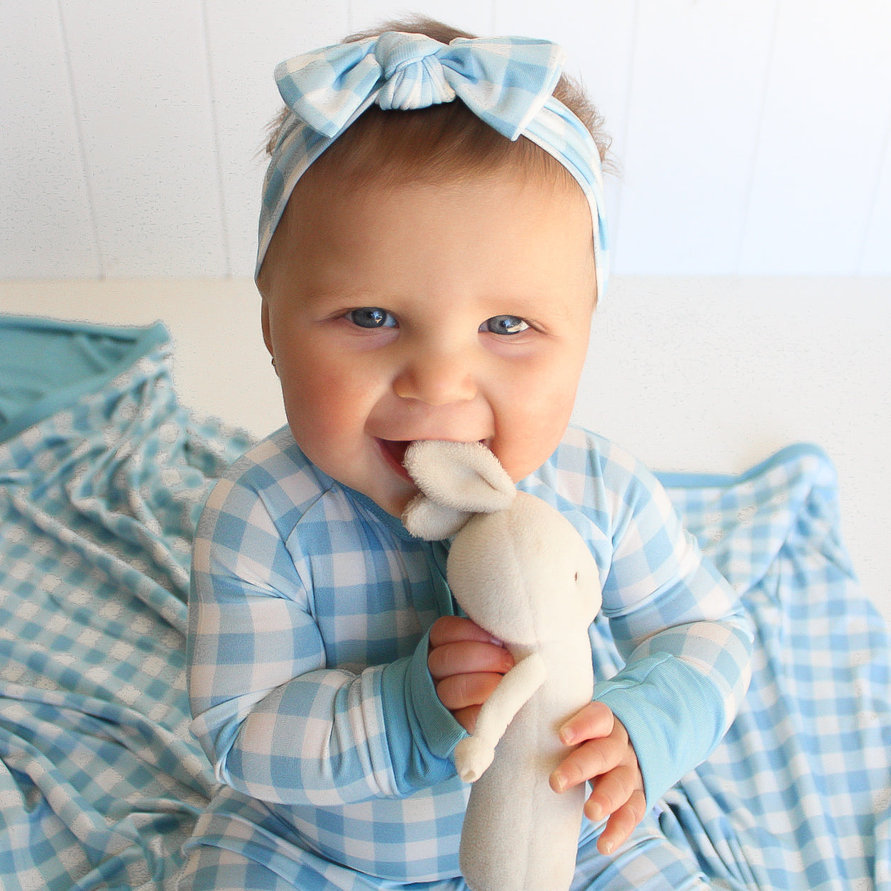 SKY BLUE GINGHAM DREAM BOW