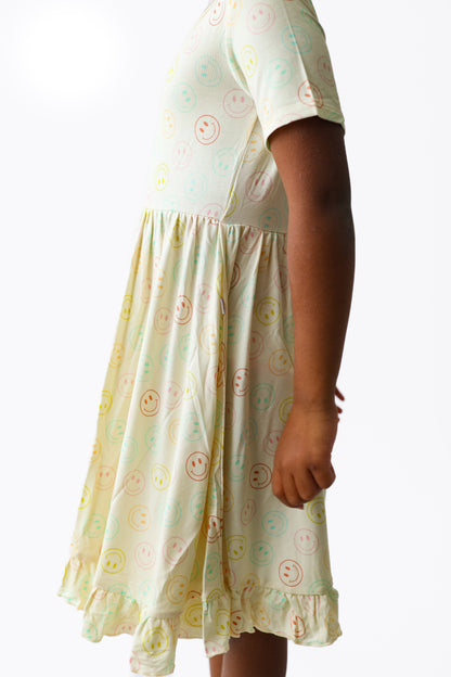 PASTEL SMILES DREAM RUFFLE DRESS