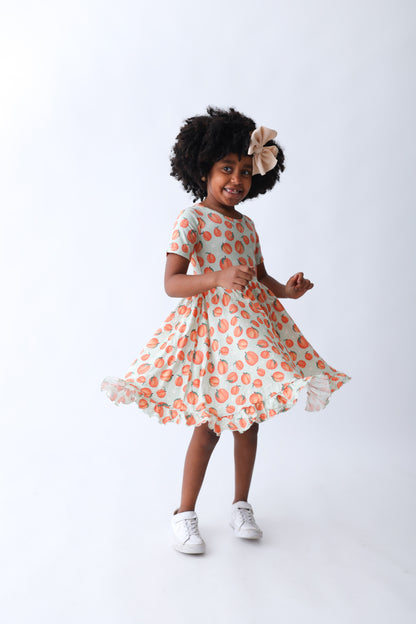 PEACHY-KEEN DREAM RUFFLE DRESS