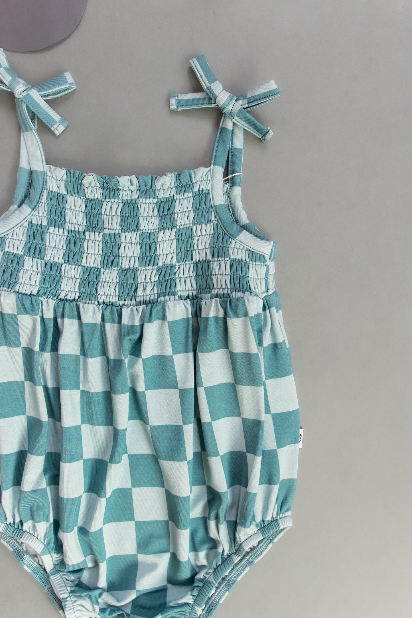 STORMY CHECKERS DREAM BUBBLE ROMPER