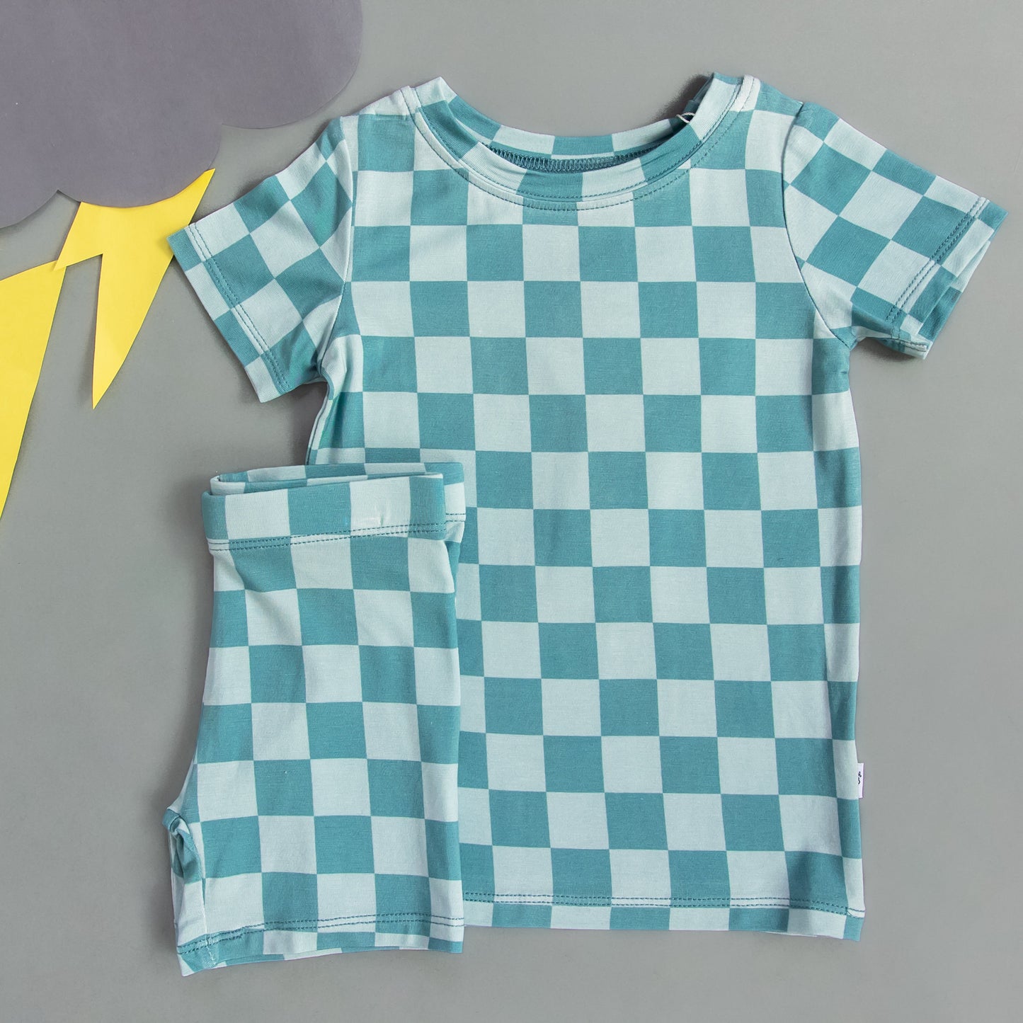 STORMY CHECKERS DREAM SHORT SET