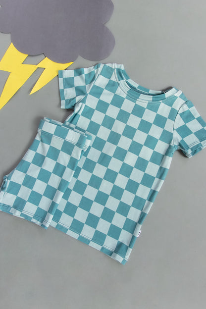 STORMY CHECKERS DREAM SHORT SET