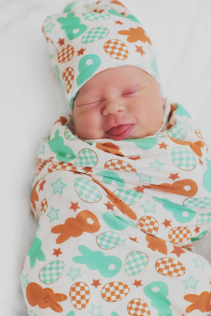 WHAT'S UP PEEPS DREAM SWADDLE & BEANIE