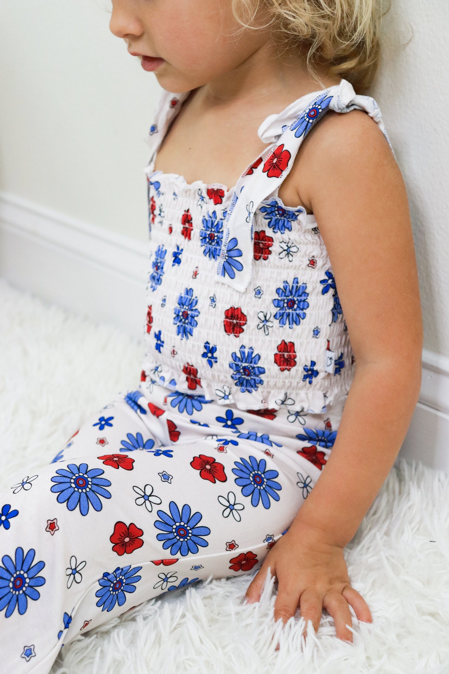 EXCLUSIVE FREEDOM BLOOMS DREAM SMOCKED FLARE SET